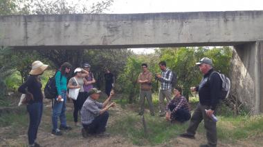 Students visiting small scale fruit orchards in San Ignaco in Sonora, Mexico.