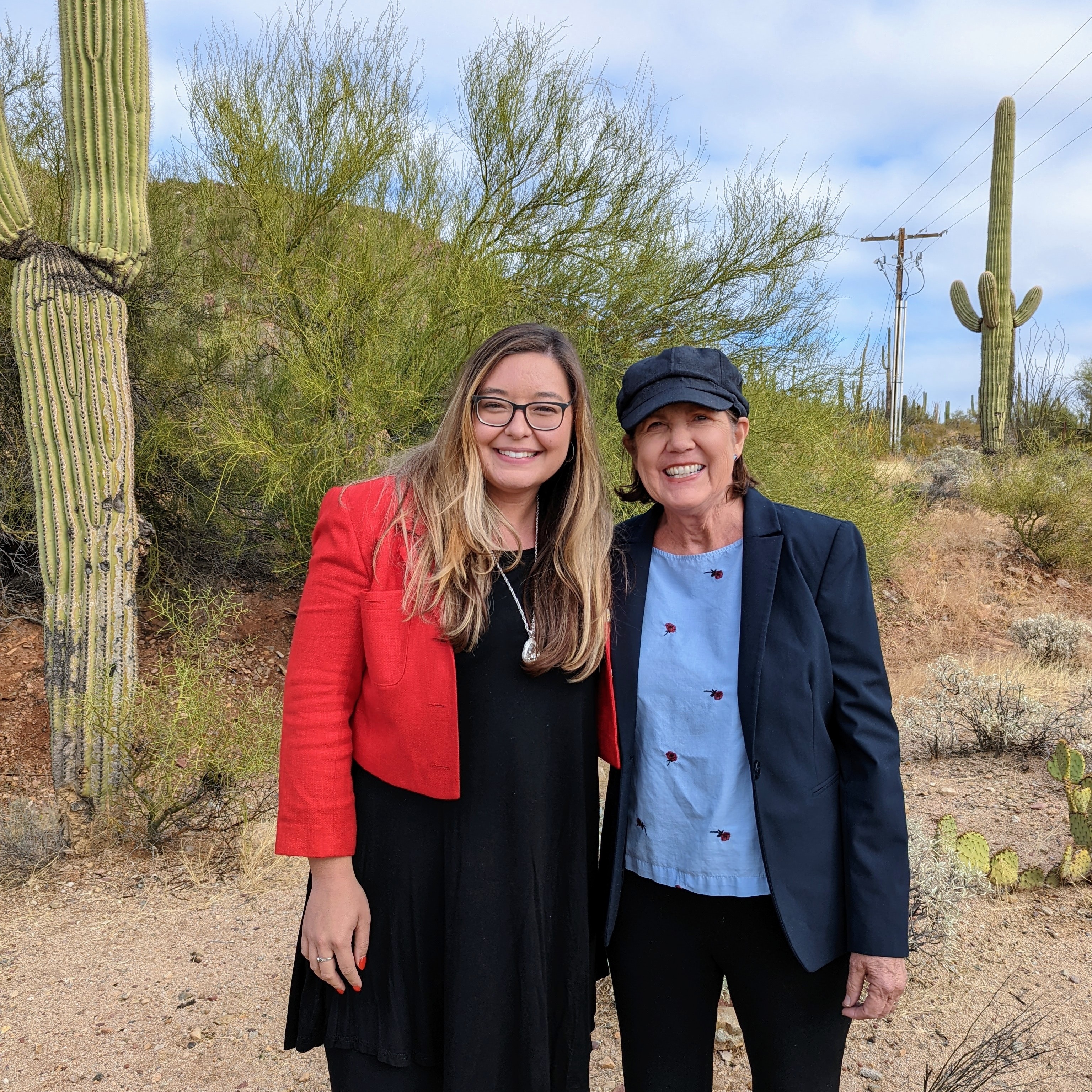 Sierra Yamanaka (left) with US Representative Ann Kirkpatrick 