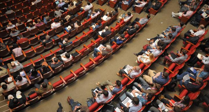 People sitting in auditorium