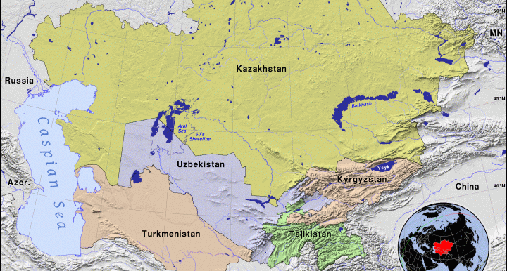 Map of Central Asia