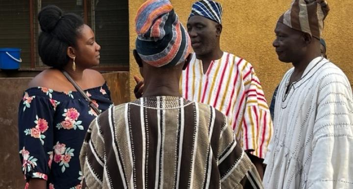 Jessica Nwafor with Chiefs of the Savannah Region of Ghana