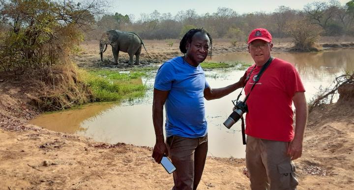 HRTS alum Peter Donaldson (at right) with Rashid Iddrisu in Ghana